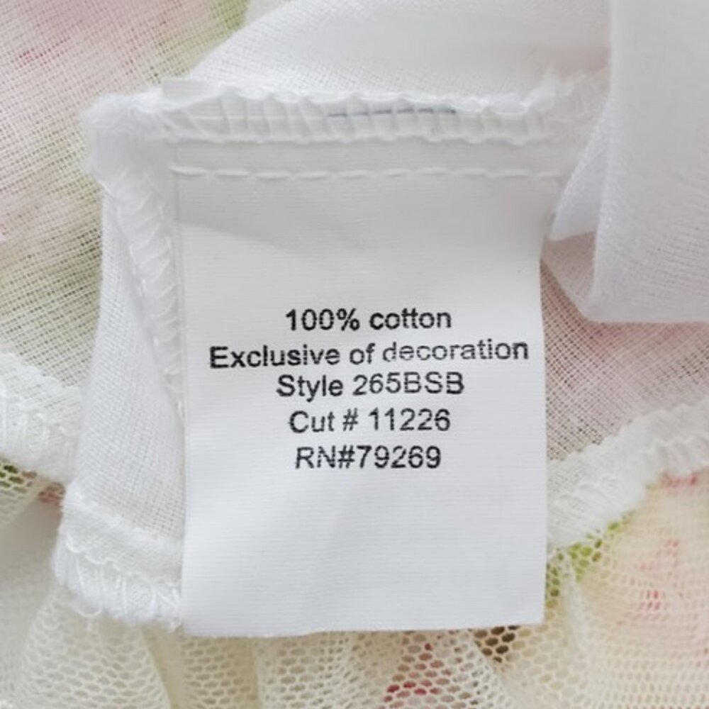 Biscotti Baby Lightweight Cotton Cream Pink Floral Dress Lace Trim Slip Size 2T - Picture 8 of 9